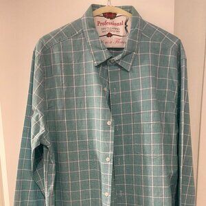 Sage Green Checked Dress Shirt